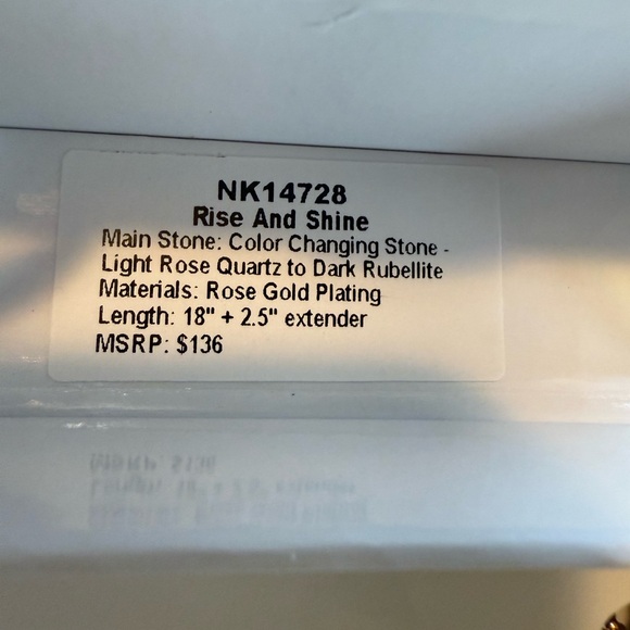 Rose Gold and Pink Gemstone Necklace - Picture 2 of 3